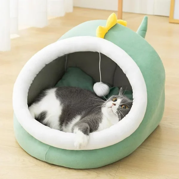 Cama Mascotas Diseño Pez Color Verde - Gris 30x35x25 cm (77122) - Imagen 3